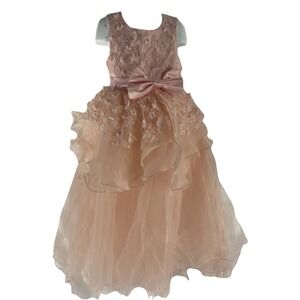 NNJXD‎ Girl Sleeveless Embroidery Princess Pageant Dresses Kids Ball Gown Sz 120